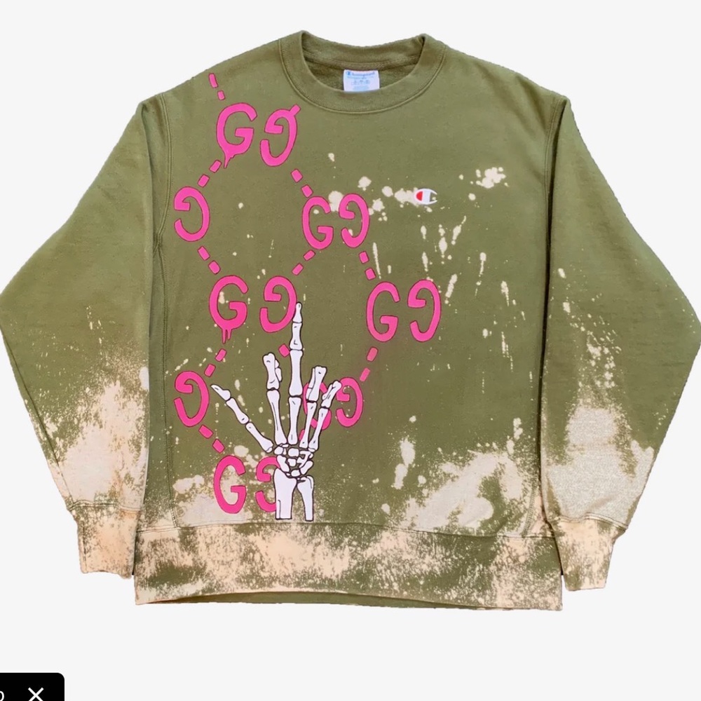 Sophodes Custom painted crew neck sweatshirt